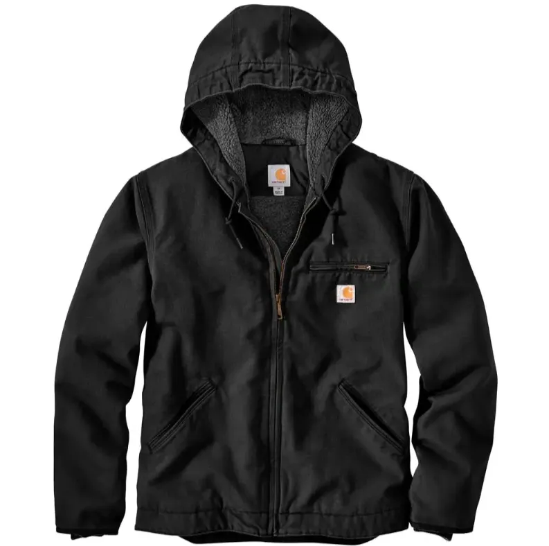 CARHARTT WASHED DUCK SHERPA LINED JACKET J141
