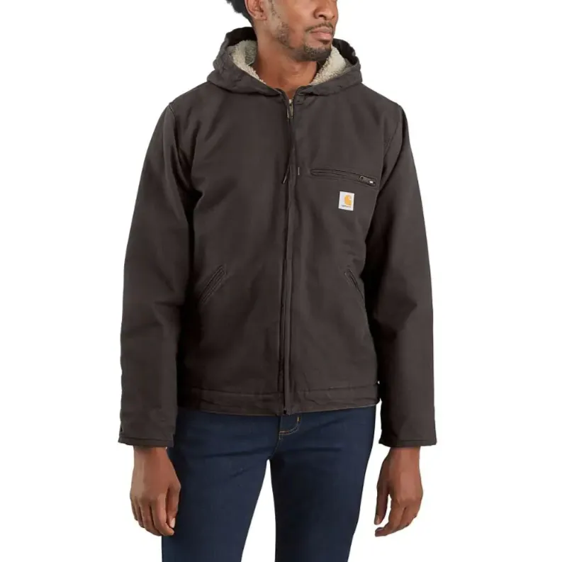 CARHARTT WASHED DUCK SHERPA LINED JACKET J141