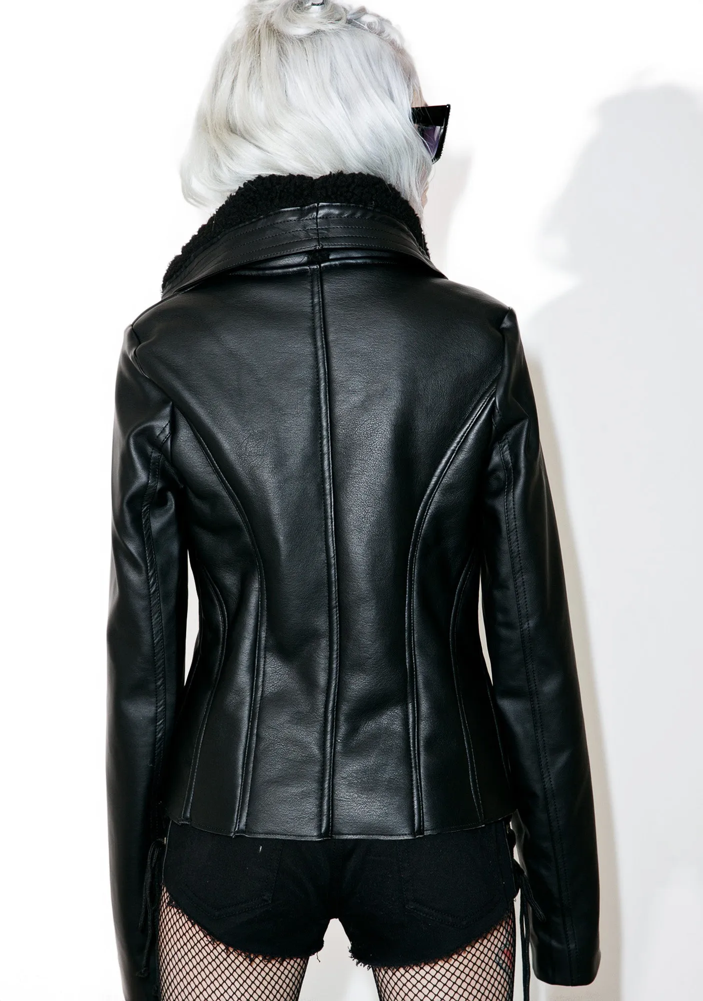 Caspian Cropped Moto Jacket