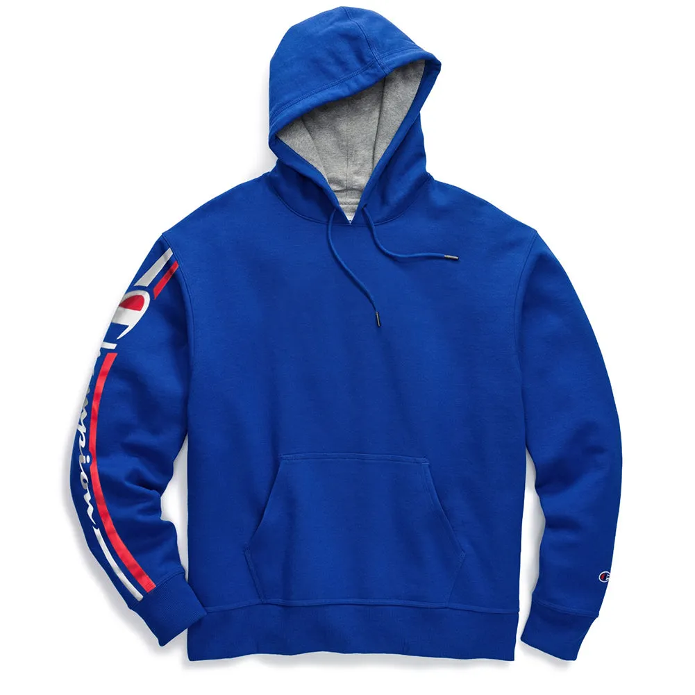 Champion Men's GF89H-Y07975 PowerBlend Fleece Vertical Logo Pullover Hoodie  XL