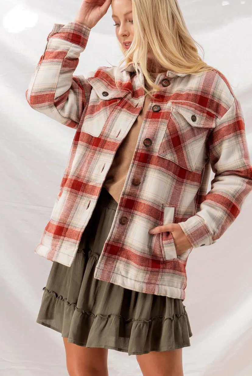 Charlie Flannel Sherpa Lined Jacket