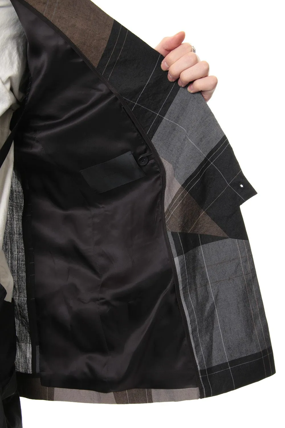 Check kimono jacket