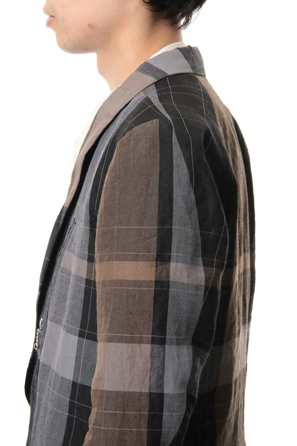 Check kimono jacket