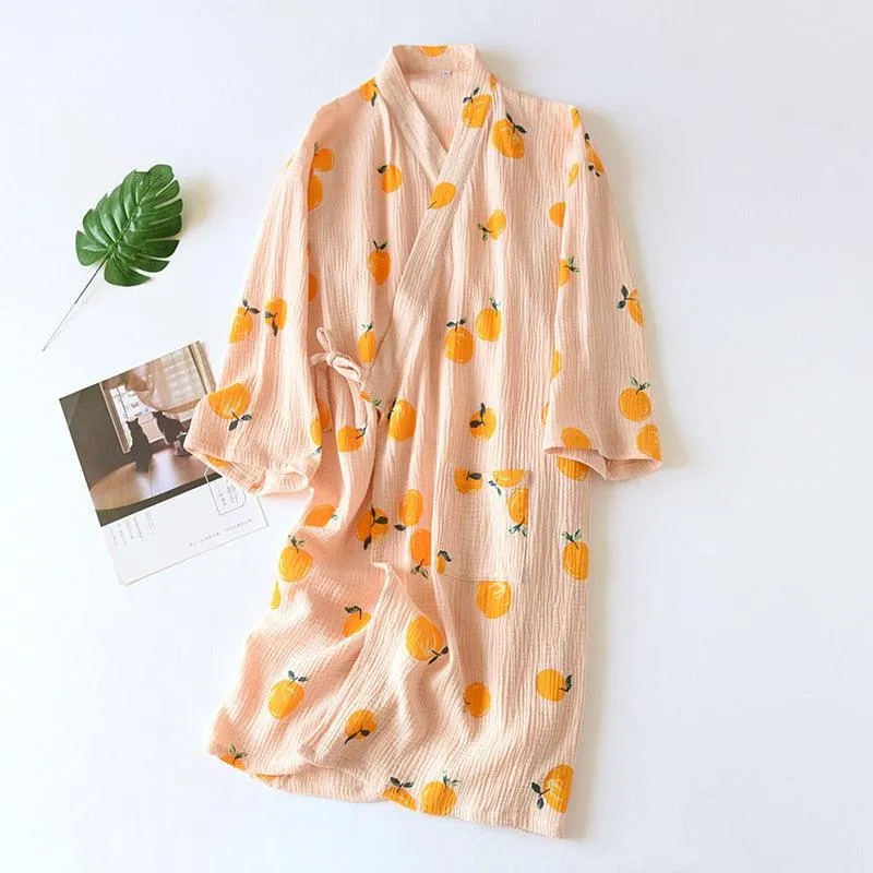 Chemise de Nuit Coton Kimono