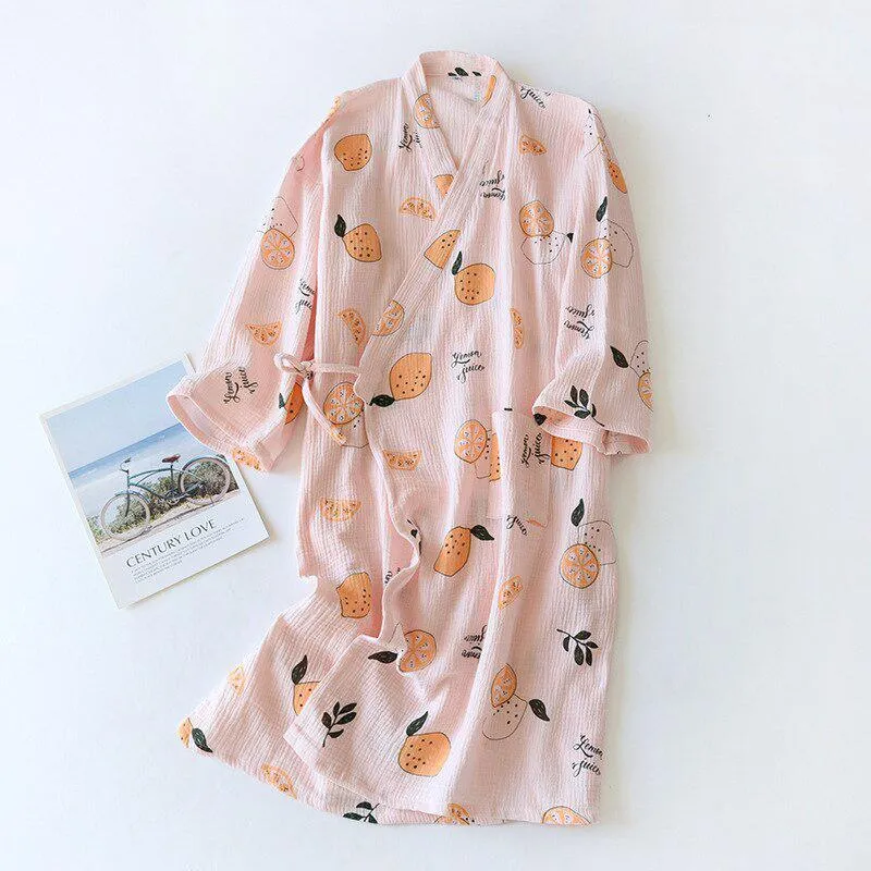 Chemise de Nuit Coton Kimono