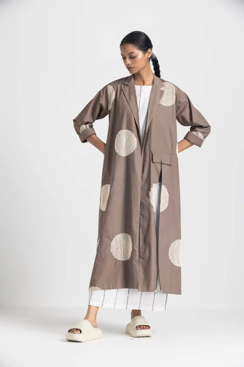 Circle Wave Emb. Jacket - Cedar