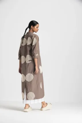 Circle Wave Emb. Jacket - Cedar