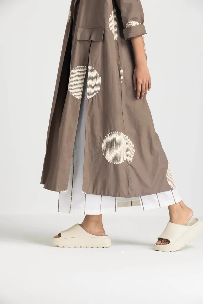 Circle Wave Emb. Jacket - Cedar