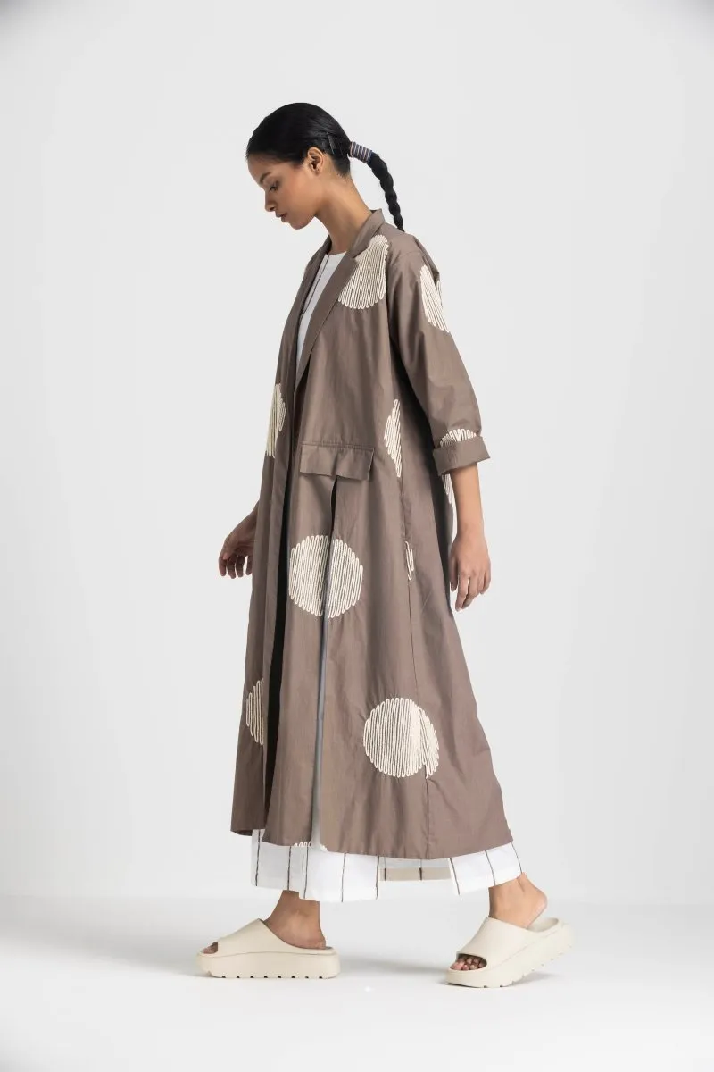 Circle Wave Emb. Jacket - Cedar
