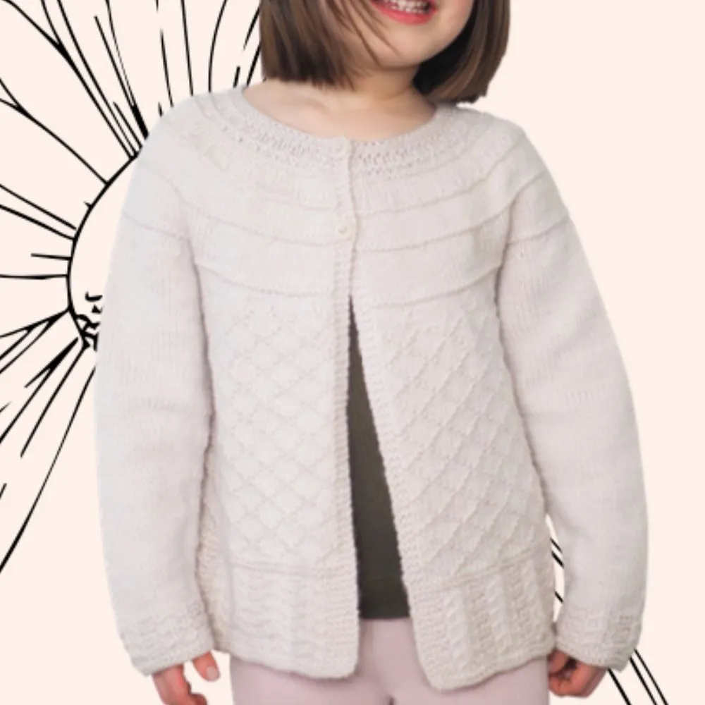 Circular Yoke Jacket Knitting Pattern (CRU2004)