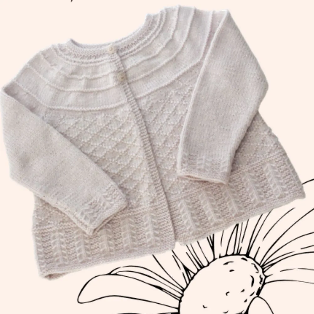 Circular Yoke Jacket Knitting Pattern (CRU2004)