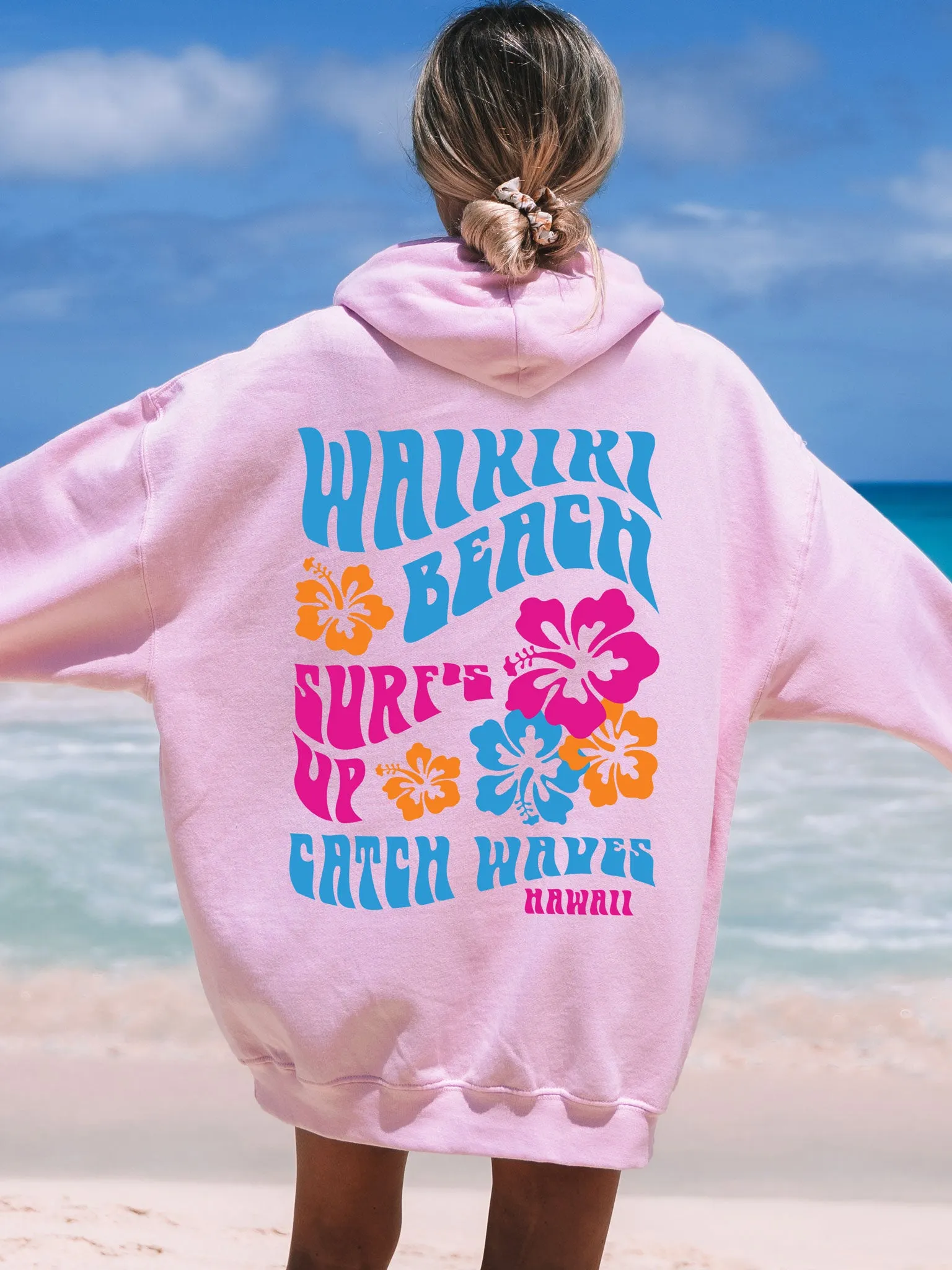 Coconut Girl Hoodie - Waikiki Beach Hawaii