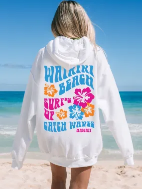 Coconut Girl Hoodie - Waikiki Beach Hawaii