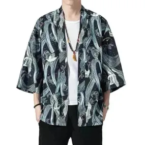 Contemporary Cropped Sleeve Japanese Kimono
