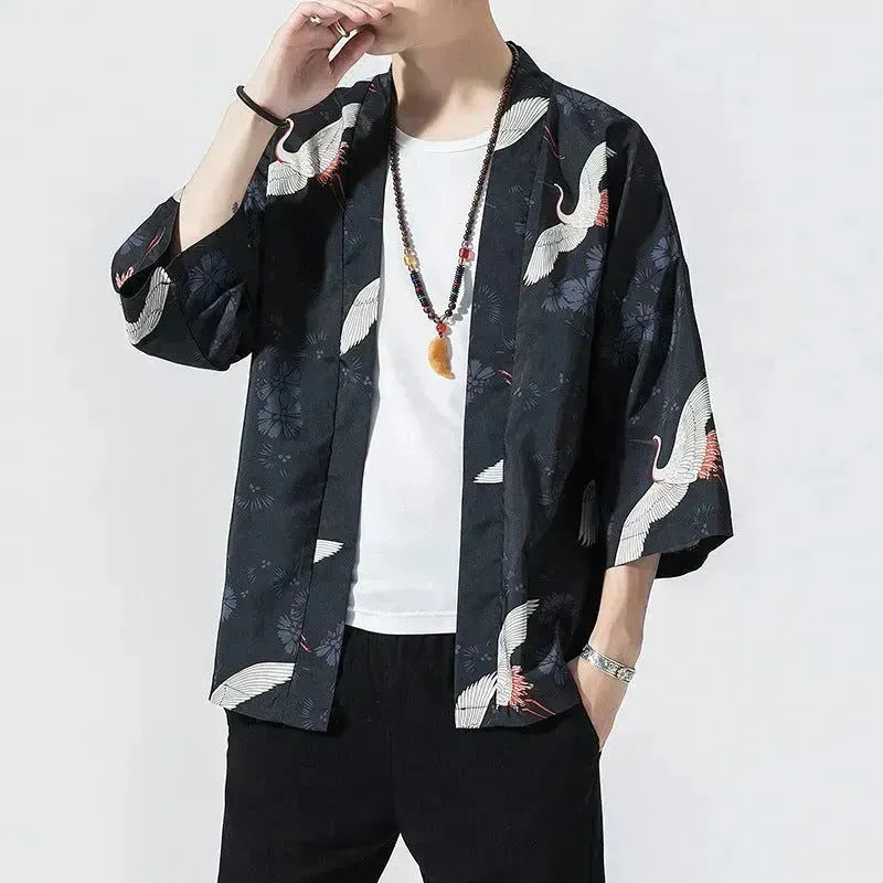 Contemporary Cropped Sleeve Japanese Kimono