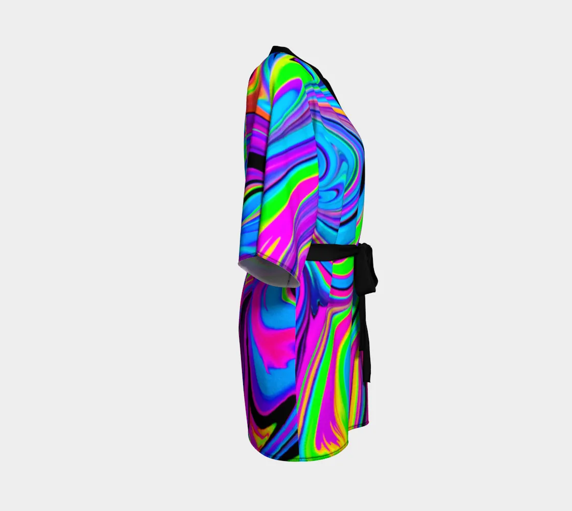 COSMIC FLOW KIMONO ROBE | PSYCHEDELIC POUR HOUSE