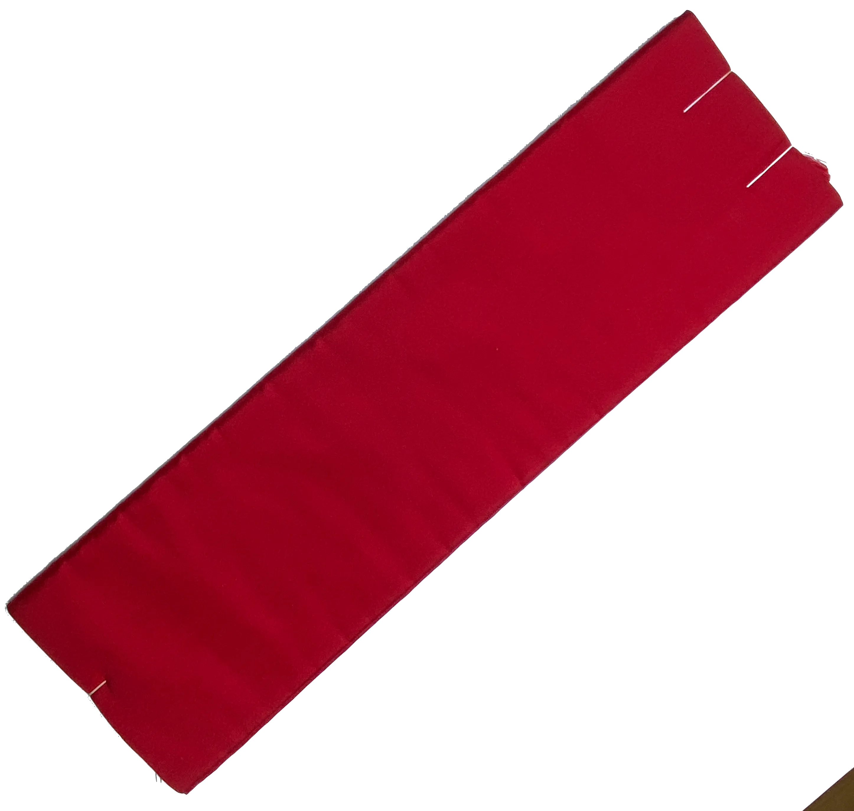 Cranberry Garnet Ruby Silk from Japan, 14" x 4.25 yards, Still-Tied "Bolt" of Kimono Lining Fabric #242