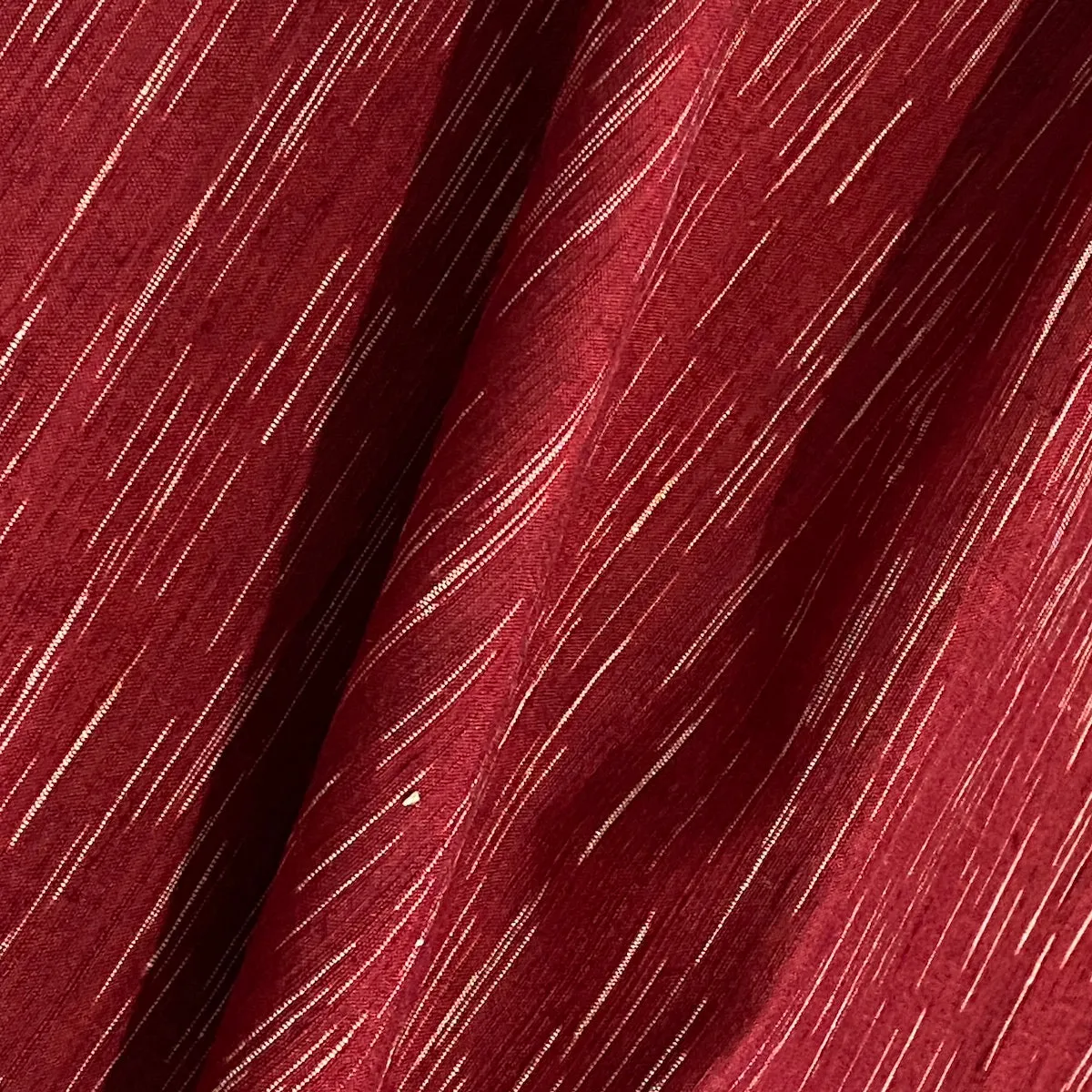 Cranberry Wine Lightning Vintage Kimono Silk by the Yard  #255