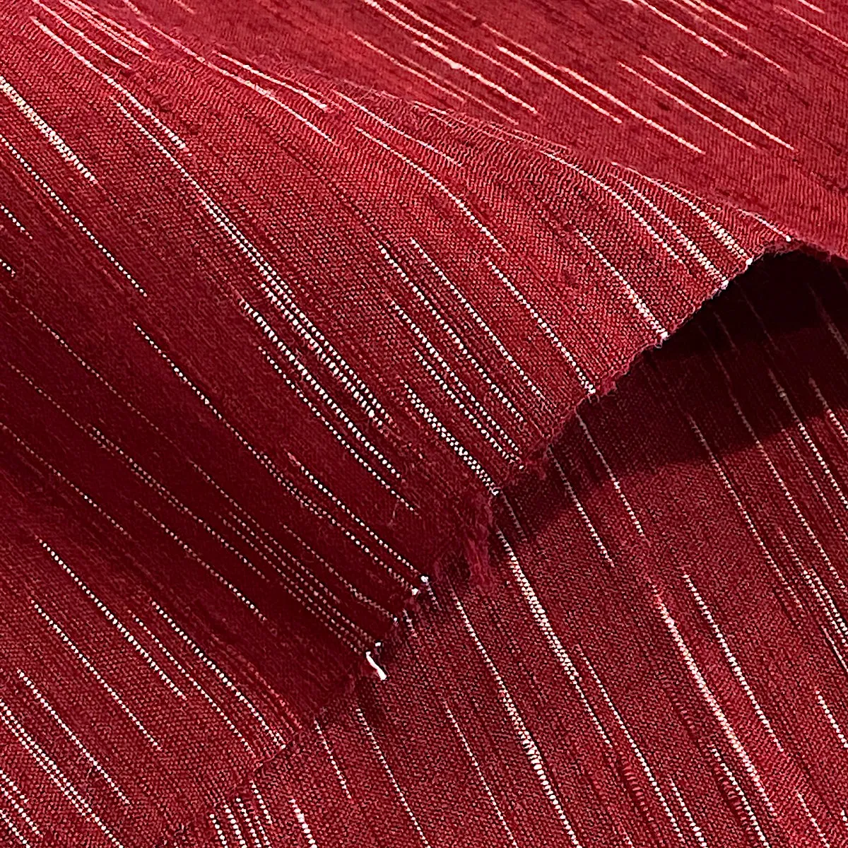 Cranberry Wine Lightning Vintage Kimono Silk by the Yard  #255
