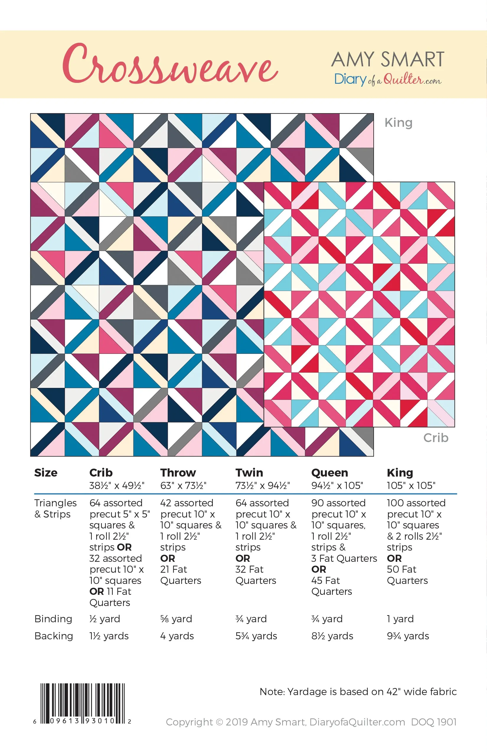Crossweave Quilt -  PDF Pattern