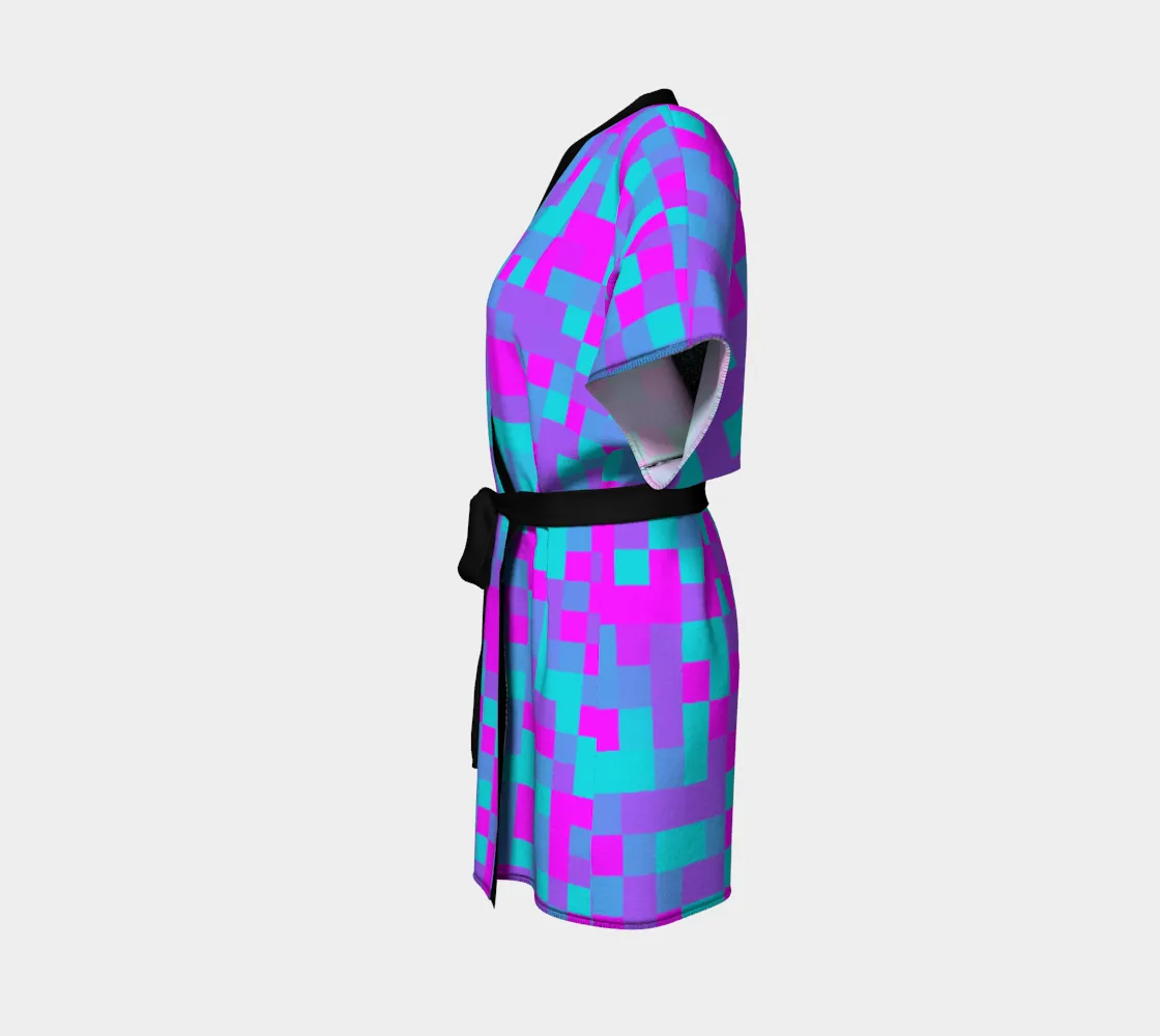 Cyber pixel Kimono Robe | Hubert S