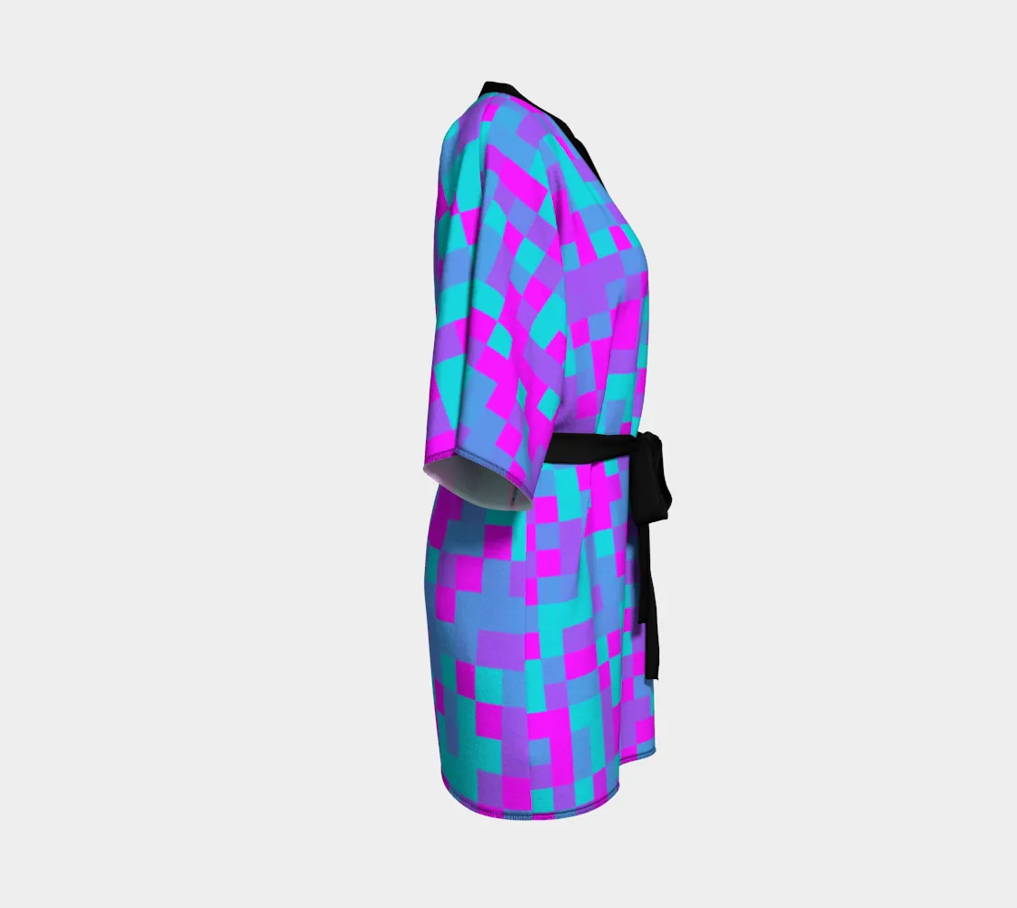 Cyber pixel Kimono Robe | Hubert S