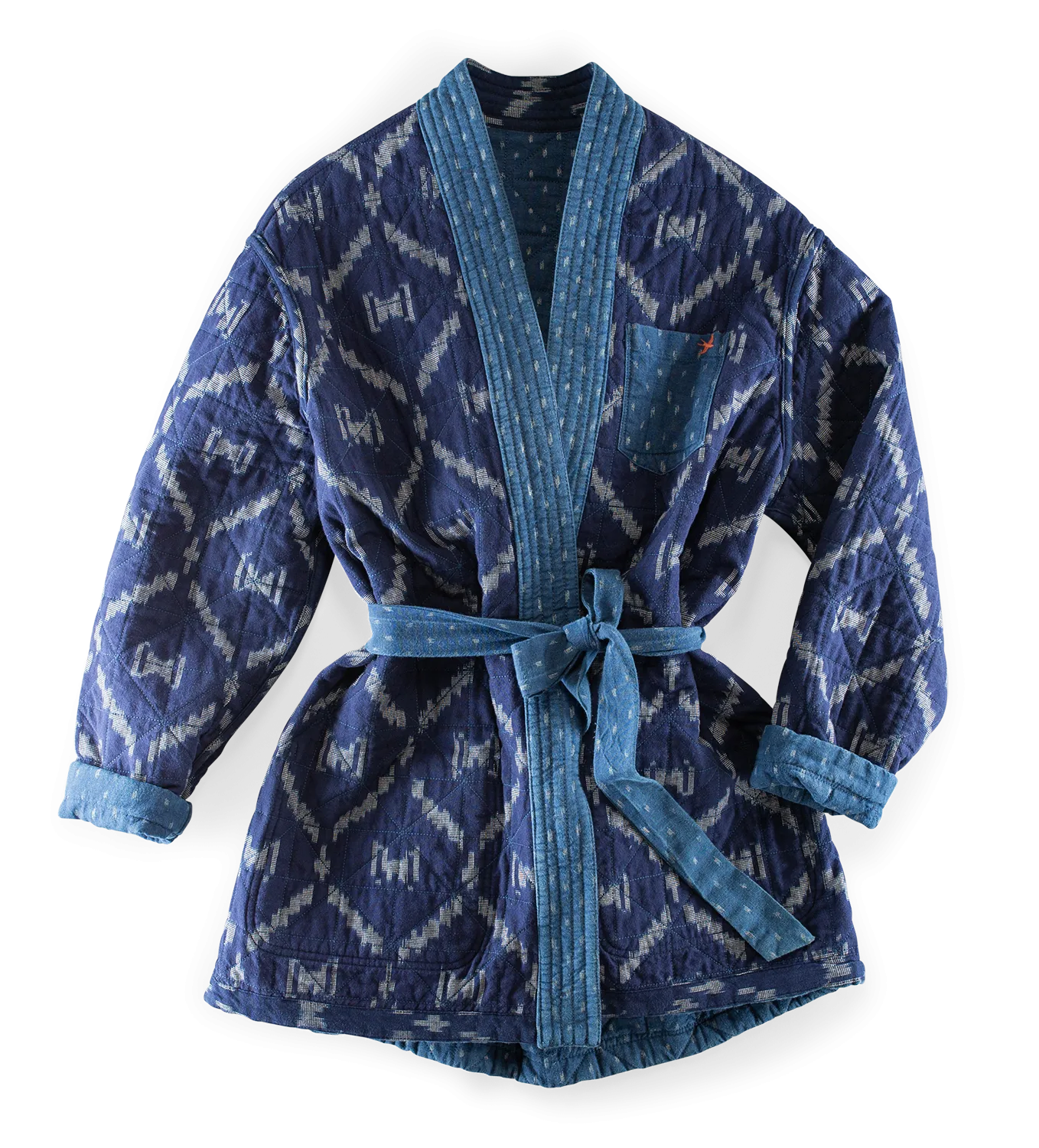 Damsons Hanten Quilted Jacket Indigo