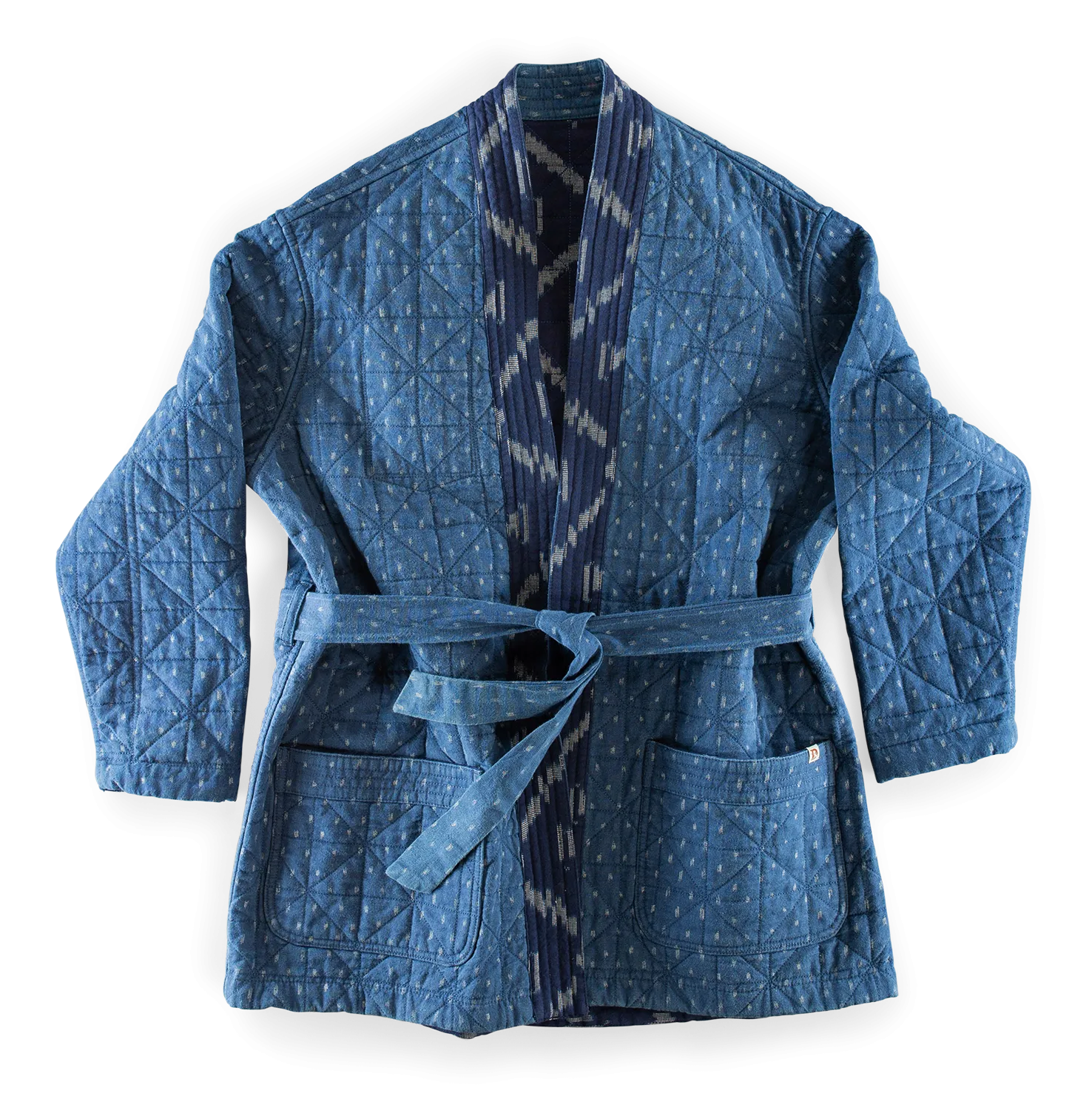 Damsons Hanten Quilted Jacket Indigo