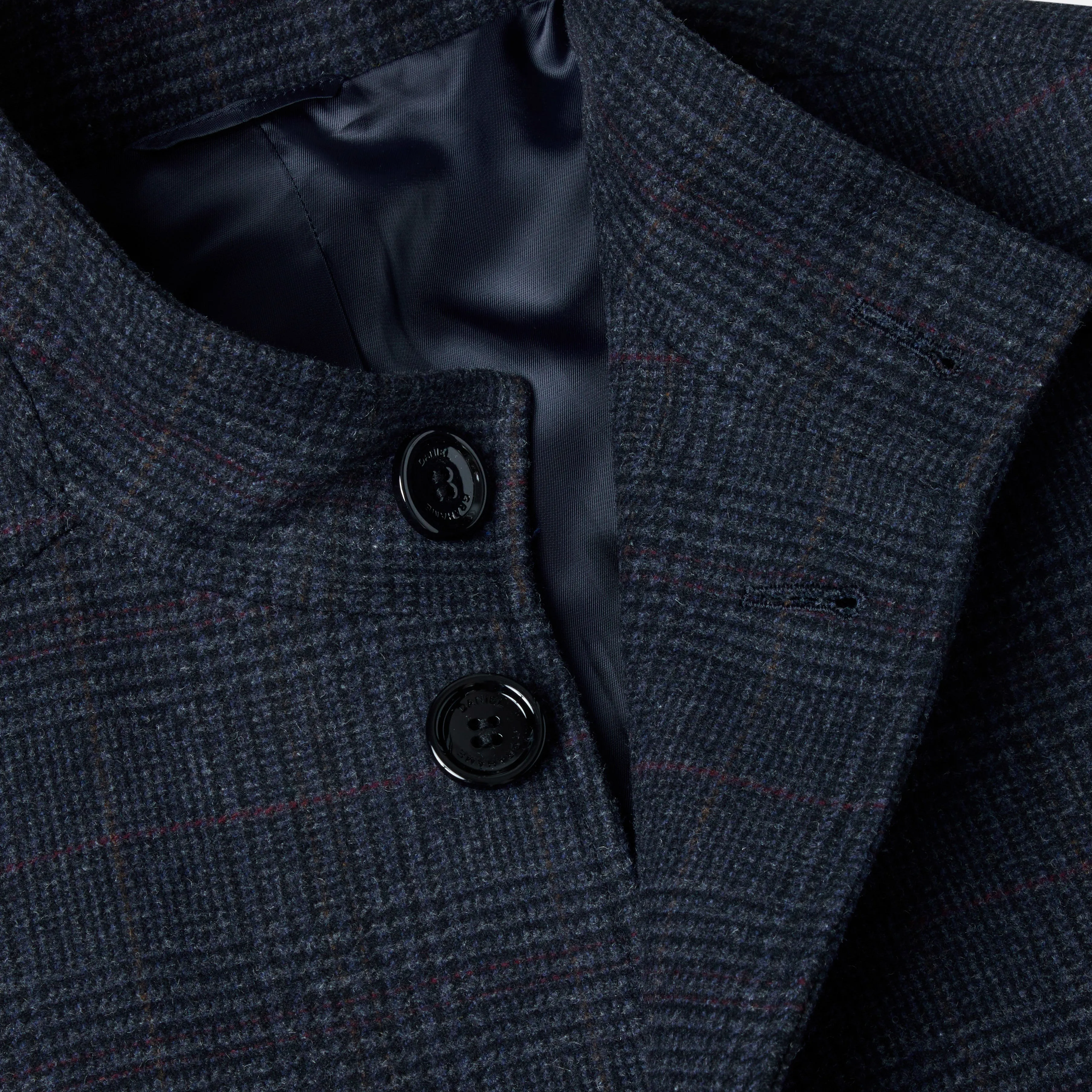 Daniel Grahame 90424 29 Dark Blue/Black Watson Overcoat