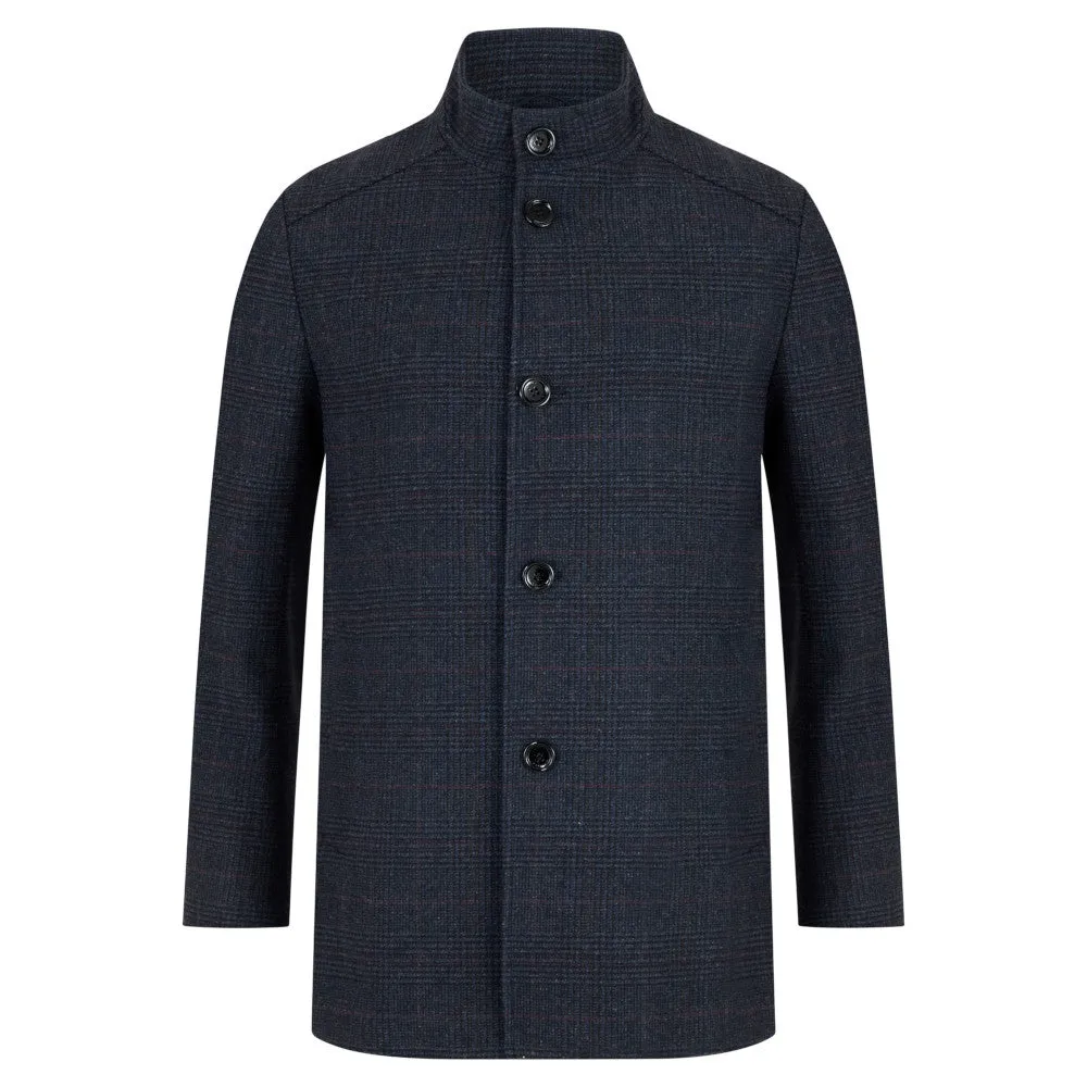 Daniel Grahame 90424 29 Dark Blue/Black Watson Overcoat