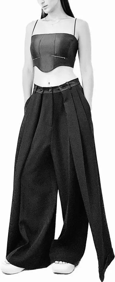 Double-layer Tuxedo Pants