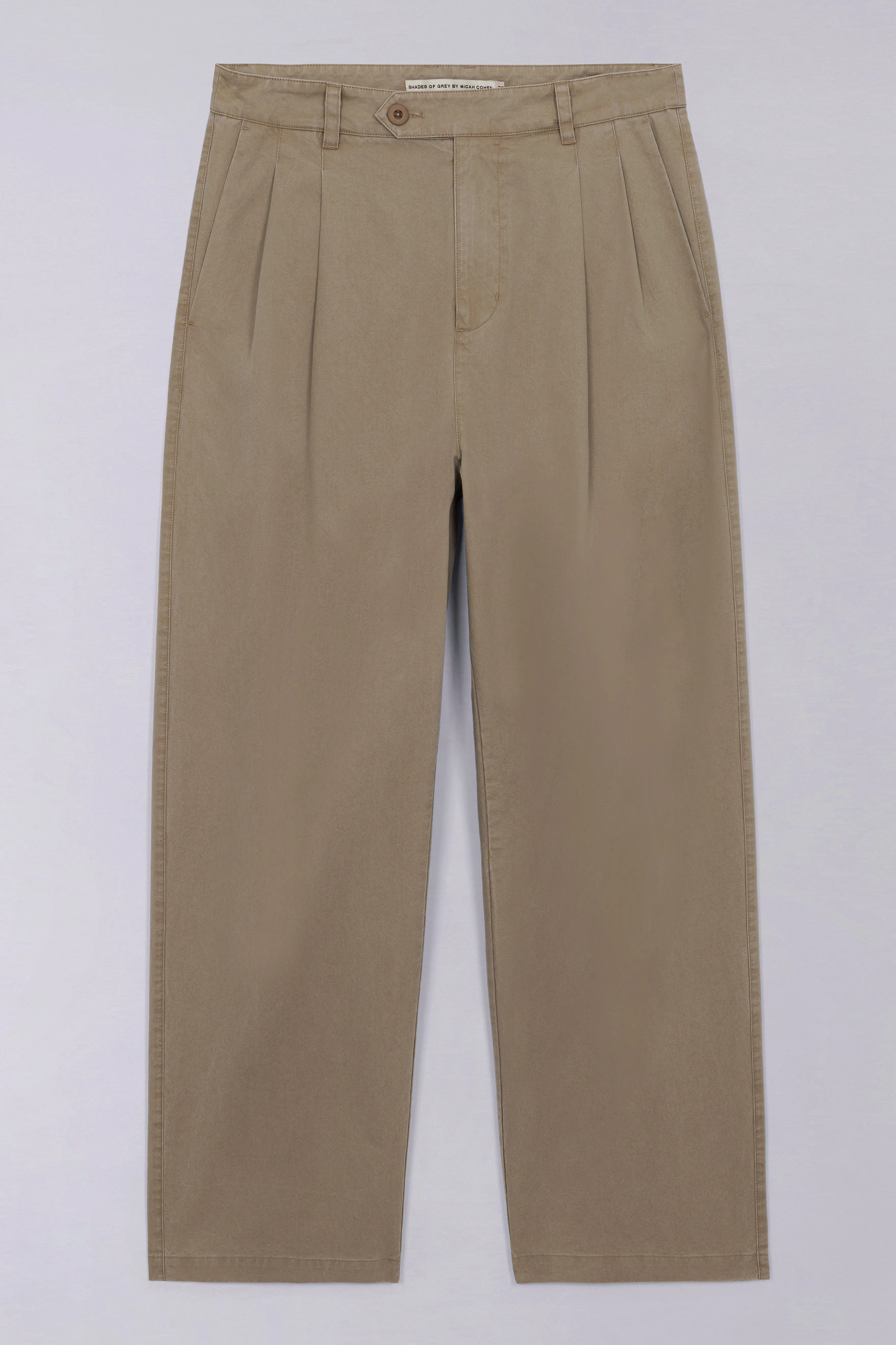 Double Pleated Wide Leg Pant - Putty
