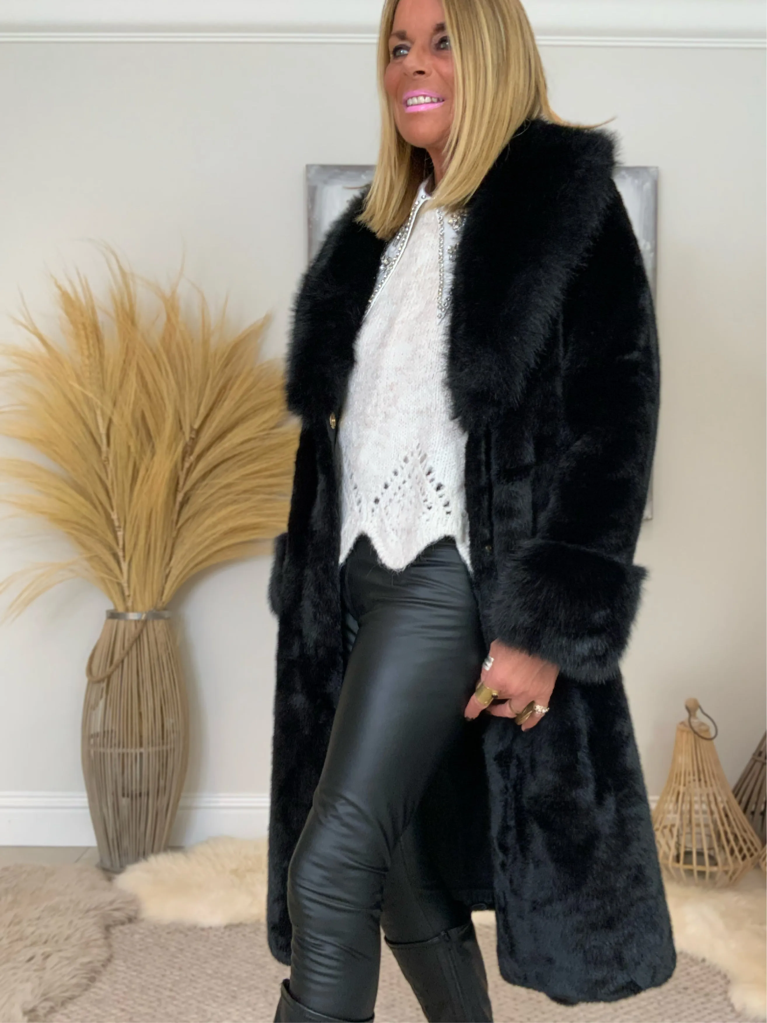 Faux Fur Luxury  Coat