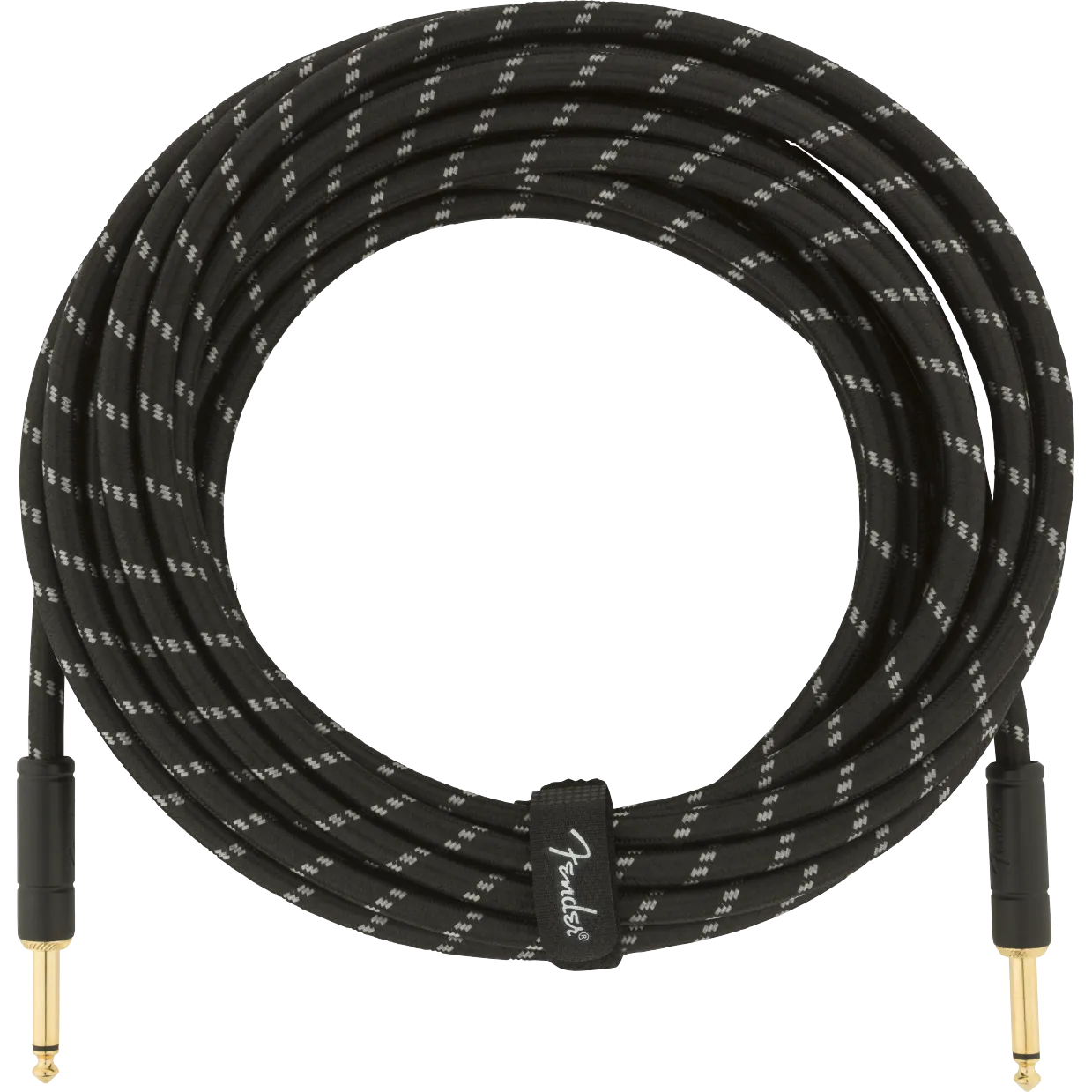 Fender 099-0820-075 Deluxe 25' Instrument Cable - Black Tweed