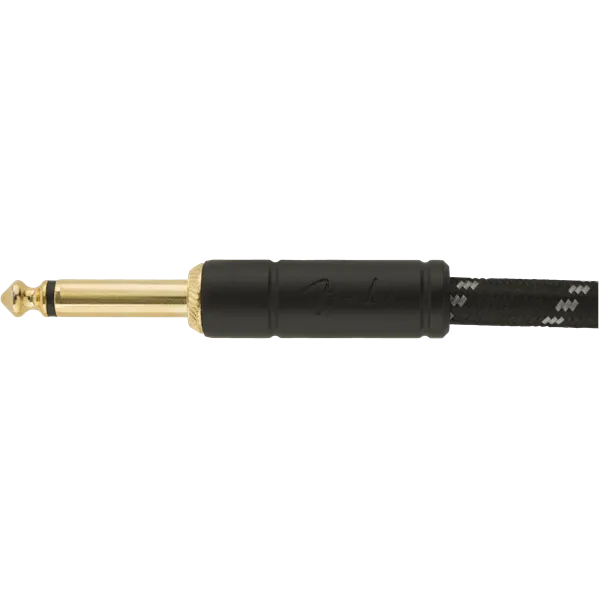 Fender 099-0820-077 Deluxe 25' Angled Instrument Cable - Black Tweed