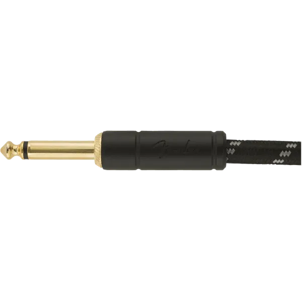 Fender 099-0820-090 Deluxe Black Tweed 10' Angled Instrument Cable (Loc:4J)
