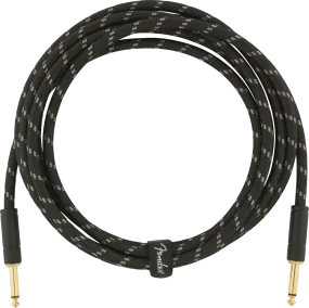Fender Deluxe 10' Straight/Straight Instrument Cable Black Tweed