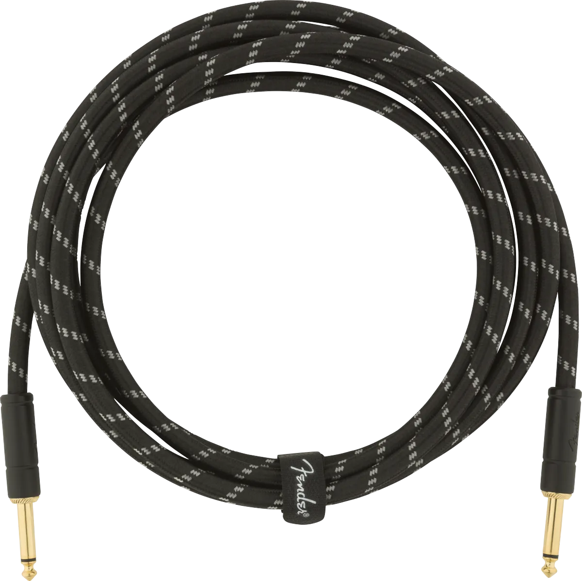 Fender Deluxe 10' Straight/Straight Instrument Cable Black Tweed