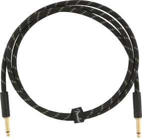 Fender Deluxe 5' Straight/Straight Instrument Cable Black Tweed