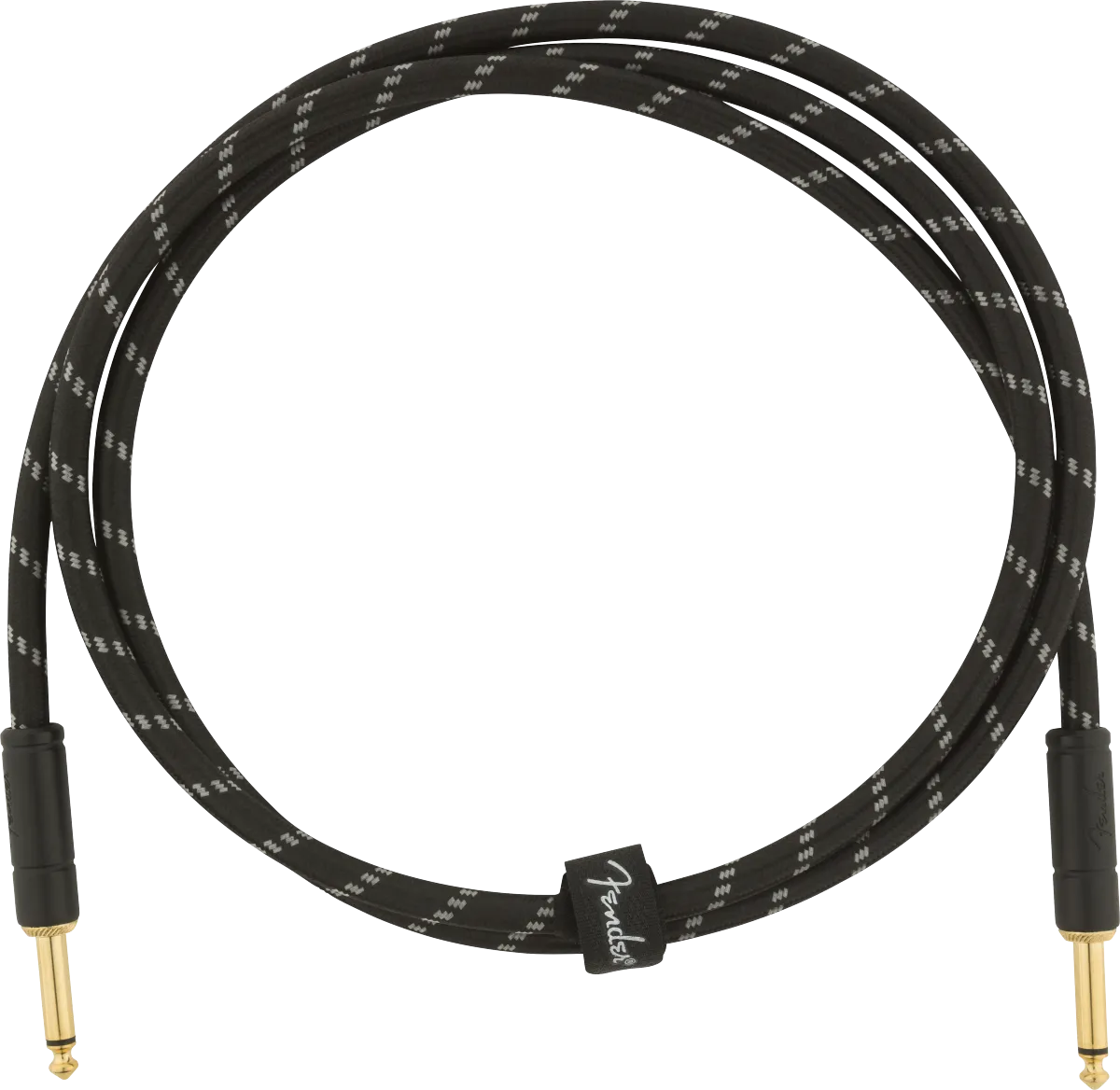 Fender Deluxe 5' Straight/Straight Instrument Cable Black Tweed