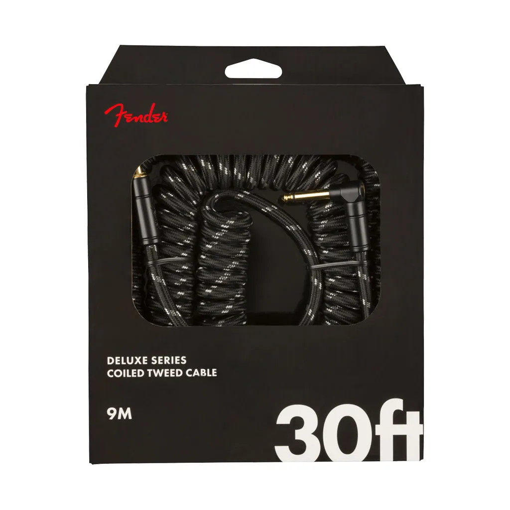 Fender Deluxe Coil Cable - 30ft - Black Tweed
