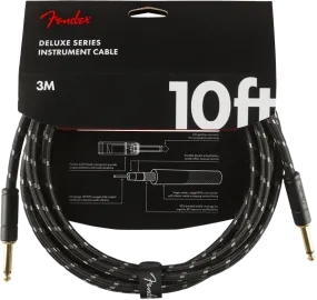 Fender Deluxe Series 10ft Straight Cable Black Tweed