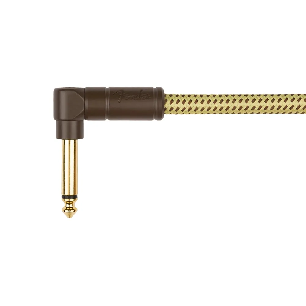 Fender Deluxe Series 30' Coiled Instrument Cable - Tweed