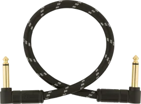 Fender Deluxe Series Angle/Angle Instrument Cable 1' - Black Tweed