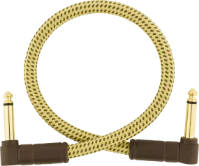 Fender Deluxe Series Angle/Angle Instrument Cable 1' - Tweed