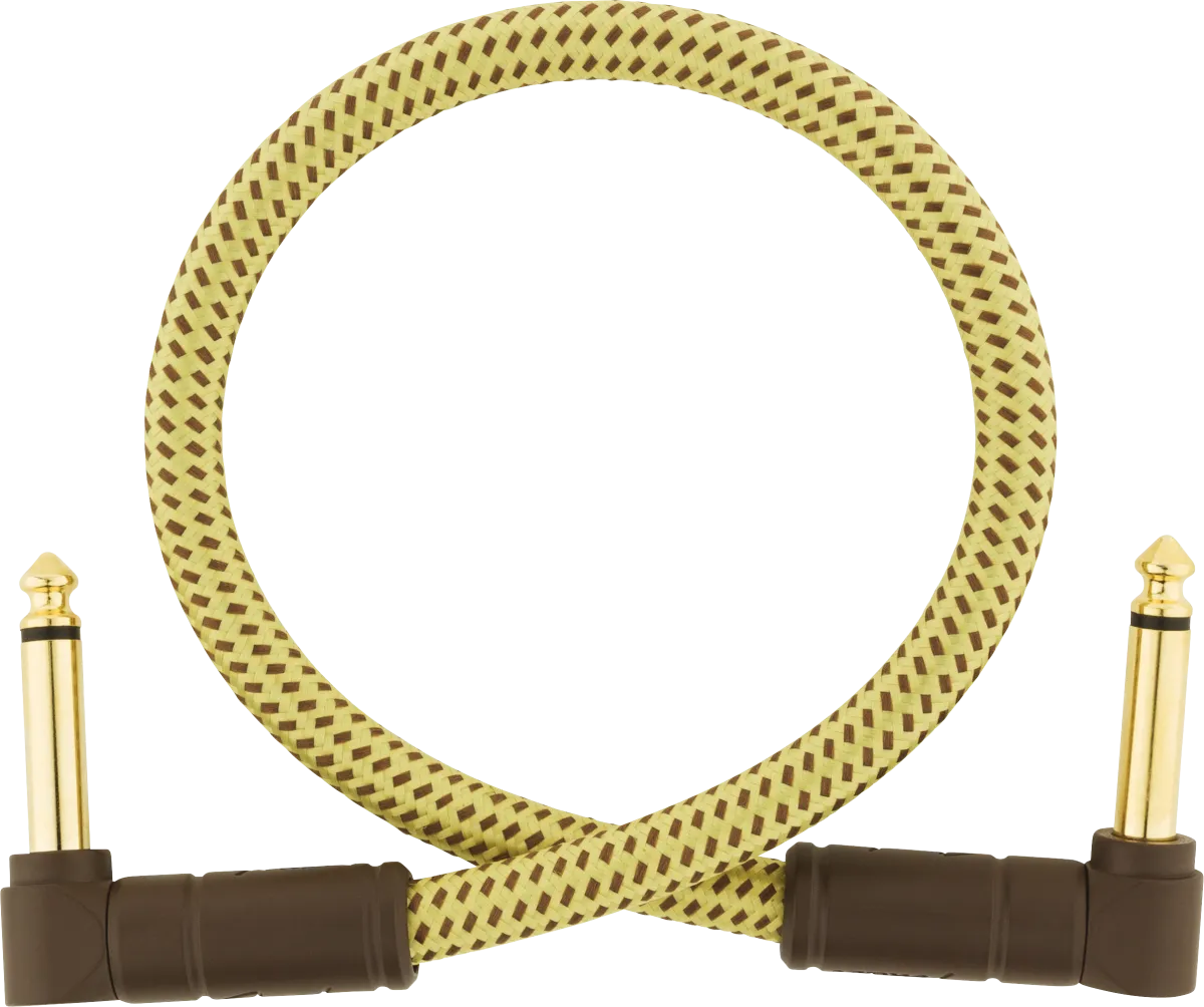 Fender Deluxe Series Angle/Angle Instrument Cable 1' - Tweed