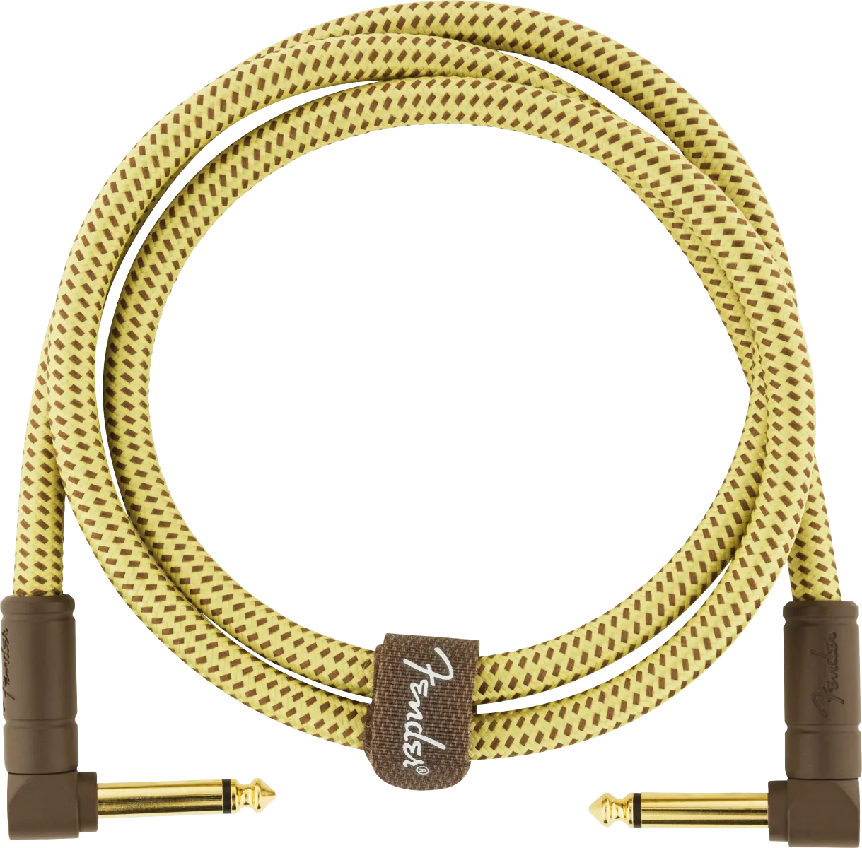Fender DELUXE Series Angle/Angle Instrument Cable (Tweed) - 3'