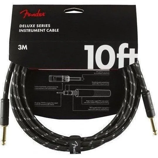 Fender Deluxe Series Black Tweed Guitar Cables