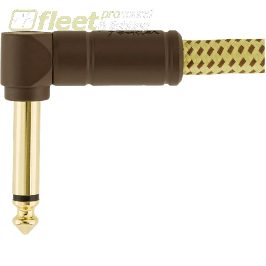 Fender Deluxe Series Instrument Cable, Angle/Angle, 1', Tweed (0990820097)