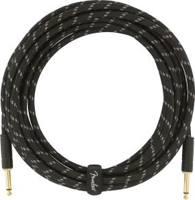 Fender DELUXE Series Instrument Cable (Black Tweed) -  18.6'